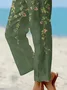 Pantalons Décontracté Floral Printemps / Automne Imprimé Quotidien Pantalon à la cheville Pantalon droit Droit Régulier pour Femmes