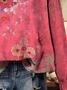 à Capuche Femmes Décontracté Floral Printemps / Automne Coton Imprimé Quotidien Ample Droit Régulier