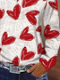 T-shirts Femmes Décontracté Printemps / Automne Coeur/cordé Quotidien Jersey Manches Longues Régulier T.-N.-L. 2025POD