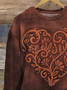 Sweat-shirts Femmes Décontracté Coeur/cordé Printemps / Automne Polyester Quotidien Ample Manches Longues Droit 2025POD