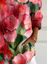 Chemises Femmes Décontracté Floral Printemps / Automne Polyester Aucune élasticité Quotidien Boucle Régulier T.-N.-L.