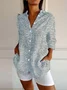 Chemises Femmes Décontracté Printemps / Automne impression en 3D Polyester Vacances Ample Droit Col de Chemise T.-N.-L.