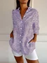 Chemises Femmes Décontracté Printemps / Automne impression en 3D Polyester Vacances Ample Droit Col de Chemise T.-N.-L.
