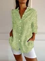 Chemises Femmes Décontracté Printemps / Automne impression en 3D Polyester Vacances Ample Droit Col de Chemise T.-N.-L.