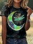 T-shirts Femmes Géométrique Décontracté Été Coton Vacances Coupe Régulière Régulier Trapèze Régulier