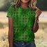 T-shirts Femmes Géométrique Décontracté Été Micro-élasticité Vacances Coupe Régulière Manches Courtes Trapèze Régulier