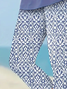 Pantalons Décontracté Floral Été Imprimé Viscose Aucune élasticité Coupe Régulière Régulier T.-N.-L. pour Femmes