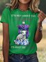 T-shirts Décontracté Floral Été Vacances Coupe Régulière Manches Courtes Col Rond Régulier Régulier pour Femmes