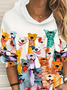 à Capuche Femmes Décontracté Printemps / Automne Imprimé d'Animal image Polyester Sweat-shirt à Capuche Micro-élasticité Quotidien Droit Régulier