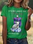 T-shirts Décontracté Floral Été Vacances Coupe Régulière Manches Courtes Col Rond Régulier Régulier pour Femmes