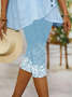 Pantalons Femmes Décontracté Floral Été Imprimé Aucune élasticité Quotidien Taille Élastique Régulier T.-N.-L.