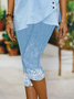 Pantalons Femmes Décontracté Floral Été Imprimé Aucune élasticité Quotidien Taille Élastique Régulier T.-N.-L.