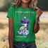 T-shirts Décontracté Floral Été Vacances Coupe Régulière Manches Courtes Col Rond Régulier Régulier pour Femmes