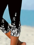 Pantalons Décontracté Floral Été Quotidien Coupe Régulière Corsaire Legging Droit T.-N.-L. pour Femmes