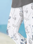 Pantalons Femmes Décontracté Floral Été Viscose Aucune élasticité Quotidien Coupe Régulière Corsaire Legging