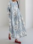Femmes impression en 3D Comme Image Col Rond Confortable Robe Maxi Rétro