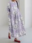 Femmes impression en 3D Comme Image Col Rond Confortable Robe Maxi Rétro