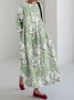 Femmes impression en 3D Comme Image Col Rond Confortable Robe Maxi Rétro