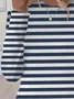 T-shirts Femmes Rayé Décontracté Printemps / Automne Imprimé Micro-élasticité Quotidien Jersey Régulier Régulier