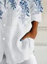 Chemises Femmes Décontracté Floral Printemps / Automne Aucune élasticité Quotidien Régulier Régulier Col de Chemise T.-N.-L.