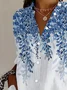 Chemises Femmes Décontracté Floral Printemps / Automne Aucune élasticité Quotidien Régulier Régulier Col de Chemise T.-N.-L.
