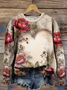 Sweat-shirts Décontracté Coeur/cordé Printemps / Automne Naturel Aucune élasticité Quotidien Manches Longues Col Rond Régulier pour Femmes