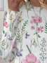 T-shirts Décontracté Floral Printemps / Automne Imprimé Quotidien Jersey Col Rond Régulier Droit pour Femmes