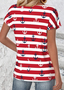 T-shirts Rue Été impression en 3D Micro-élasticité Quotidien Sans Manches Col Rond Régulier Droit pour Femmes