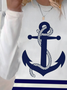 T-shirts Rayé Décontracté Printemps / Automne Quotidien Ample Jersey Manches Longues Régulier Régulier pour Femmes