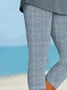 Pantalons Femmes Rayé Décontracté Été Viscose Naturel Aucune élasticité Quotidien Corsaire T.-N.-L.