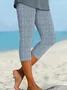 Pantalons Femmes Rayé Décontracté Été Viscose Naturel Aucune élasticité Quotidien Corsaire T.-N.-L.