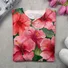 T-shirts Décontracté Floral Printemps / Automne Imprimé Ample Jersey Manches Longues Col Rond Régulier pour Femmes