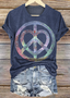 T-shirts Femmes Géométrique Rétro Été Coton Micro-élasticité Quotidien Coupe Régulière Régulier Régulier