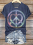 T-shirts Femmes Géométrique Rétro Été Coton Micro-élasticité Quotidien Coupe Régulière Régulier Régulier