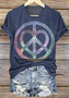 T-shirts Femmes Géométrique Rétro Été Coton Micro-élasticité Quotidien Coupe Régulière Régulier Régulier