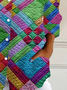 Chemises Femmes Géométrique Décontracté Printemps / Automne Aucune élasticité Ample Manches Longues Régulier Boucle Col de Chemise