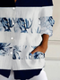 Chemises Femmes Rayé Décontracté Printemps / Automne Aucune élasticité Régulier Droit Boucle Col de Chemise T.-N.-L.