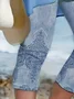 Pantalons Femmes Décontracté Floral Été Naturel Aucune élasticité Coupe Régulière Taille Élastique Legging Régulier
