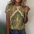 T-shirts Femmes Décontracté Floral Été Coton Micro-élasticité Quotidien Sans Manches Col Rond Trapèze