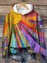 à Capuche Femmes Décontracté Floral Printemps / Automne Imprimé Sweat-shirt à Capuche Micro-élasticité Quotidien Ample Manches Longues