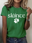 T-shirts Femmes Décontracté Été Lettres de texte Micro-élasticité Vacances Coupe Régulière Manches Courtes Régulier Régulier