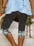 Pantalons Femmes Décontracté Floral Été Imprimé Aucune élasticité Quotidien Taille Élastique Régulier T.-N.-L.