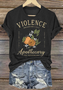 T-shirts Décontracté Été Lettres de texte Micro-élasticité Quotidien Coupe Régulière Mancheron Col Rond Régulier pour Femmes