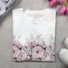 T-shirts Femmes Décontracté Floral Printemps / Automne Micro-élasticité Quotidien Jersey Col Rond Régulier Droit