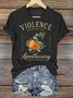 T-shirts Décontracté Été Lettres de texte Micro-élasticité Quotidien Coupe Régulière Mancheron Col Rond Régulier pour Femmes