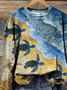 Sweat-shirts Décontracté Marin Vie Printemps / Automne Polyester Aucune élasticité Ample Manches Longues Droit Régulier pour Femmes