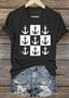 T-shirts Femmes Géométrique Décontracté Été Coton Quotidien Coupe Régulière Manches Courtes Trapèze Régulier