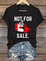 T-shirts Femmes Décontracté Été Lettres de texte Coton Micro-élasticité Coupe Régulière Manches Courtes Régulier Trapèze