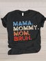 T-shirts Décontracté Été Lettres de texte Micro-élasticité Quotidien Coupe Régulière Manches Courtes Trapèze Régulier pour Femmes