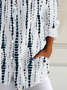 Chemises Femmes Rayé Décontracté Printemps / Automne Aucune élasticité Régulier Droit Boucle Régulier Col de Chemise